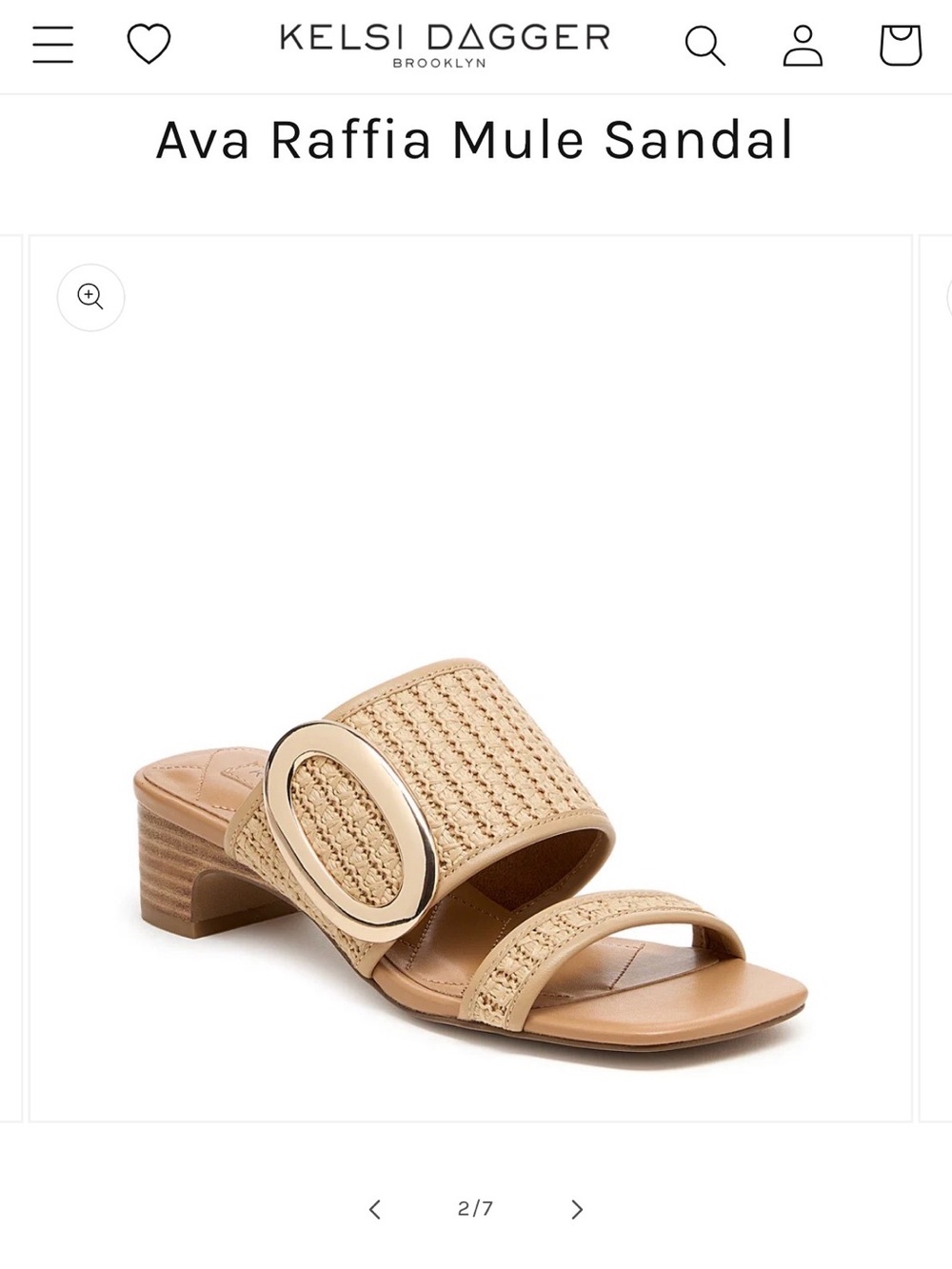 Kelsi Dagger Ava Raffia Mule Sandal